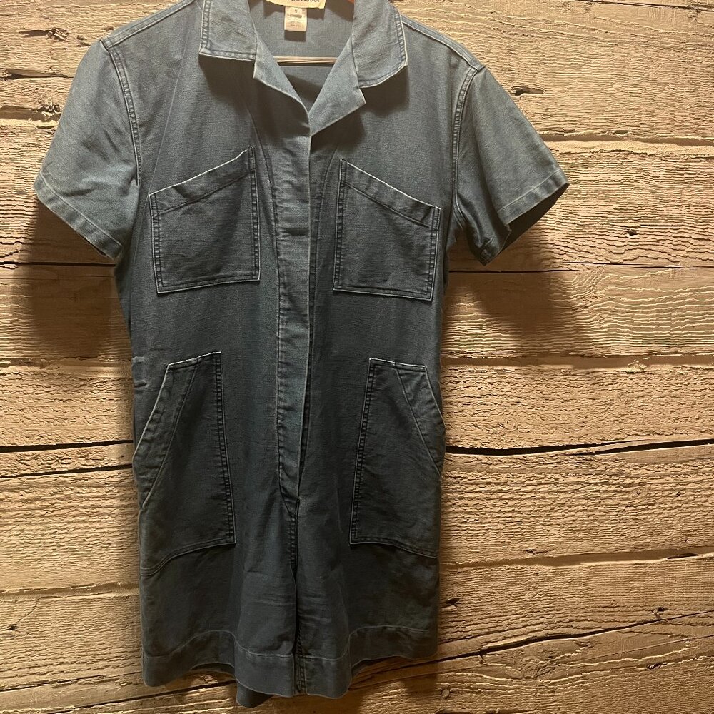 Caron Callahan Denim Romper